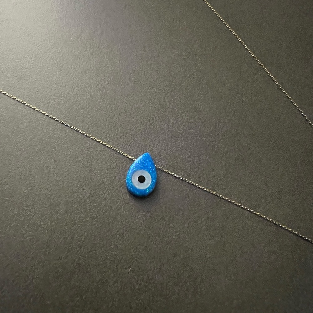 14k Gold Turquoise Evil Eye Necklace